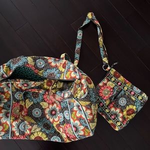 Vera Bradley duffle and cross body purse set